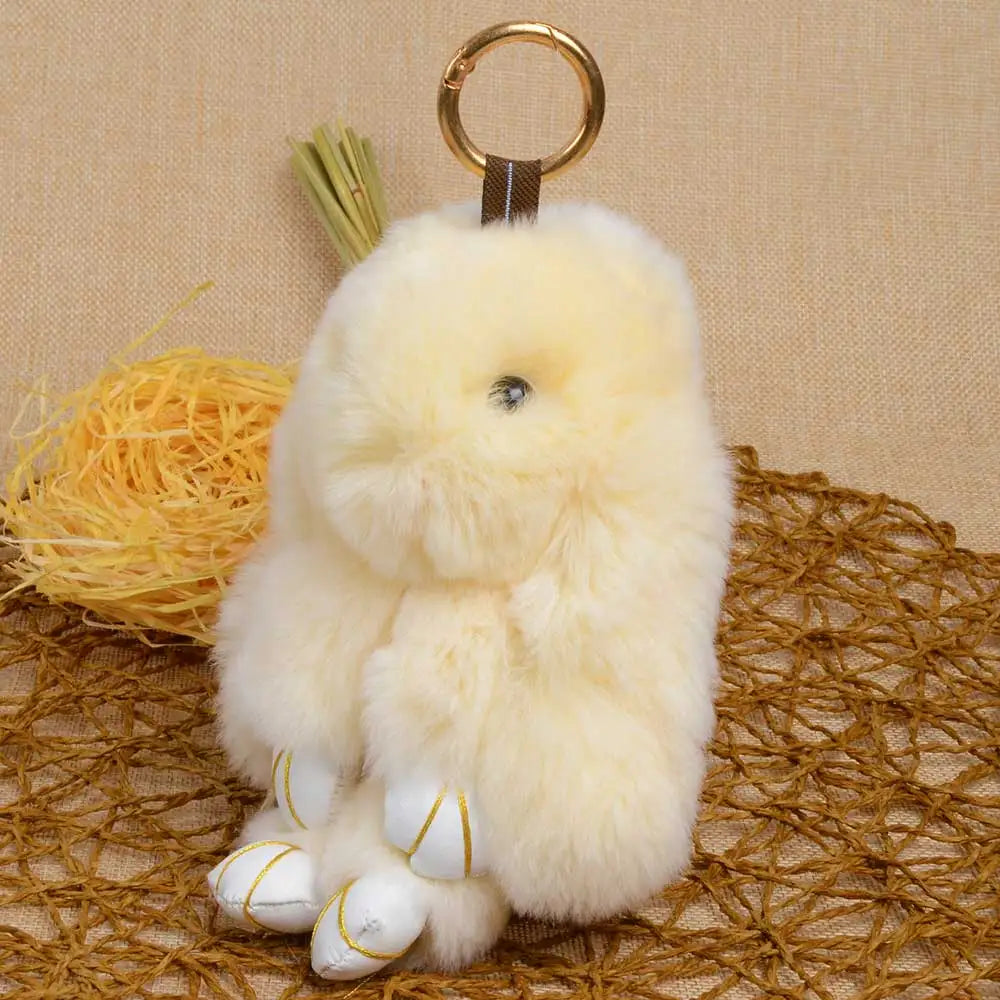 Rabbit Fur Keychain