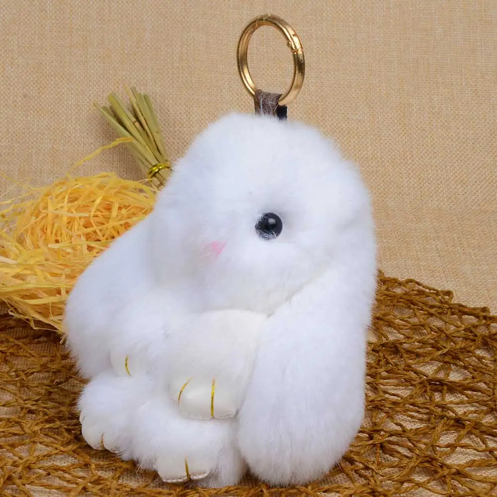 Rabbit Fur Keychain