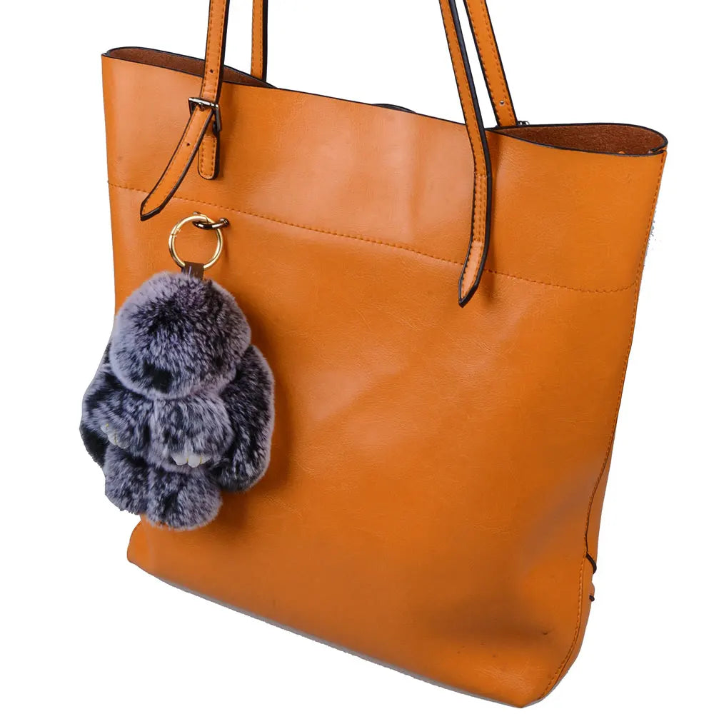 Rabbit Fur Keychain
