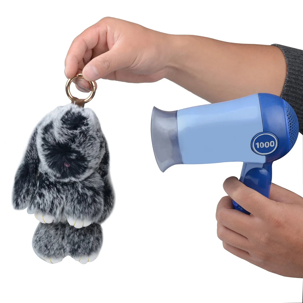 Rabbit Fur Keychain