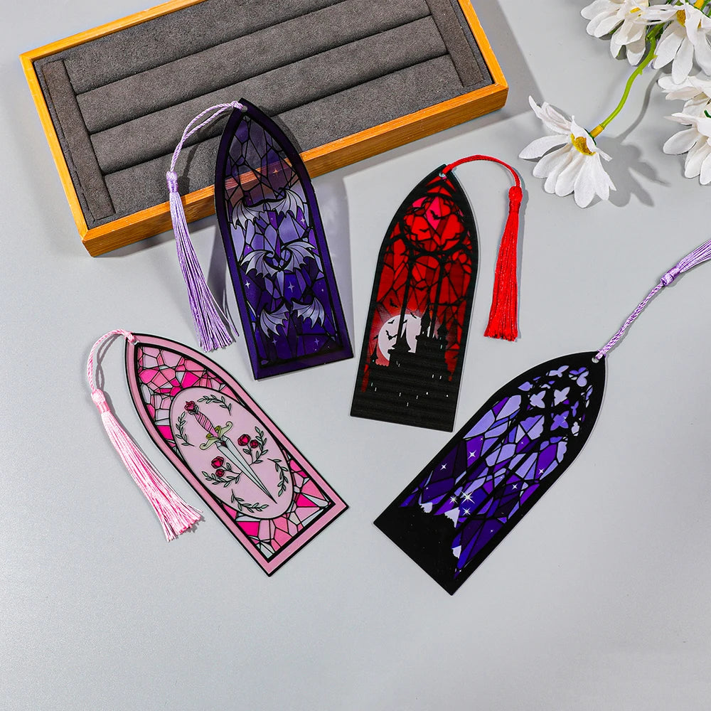 Stained Glass Gothic Bookmarks