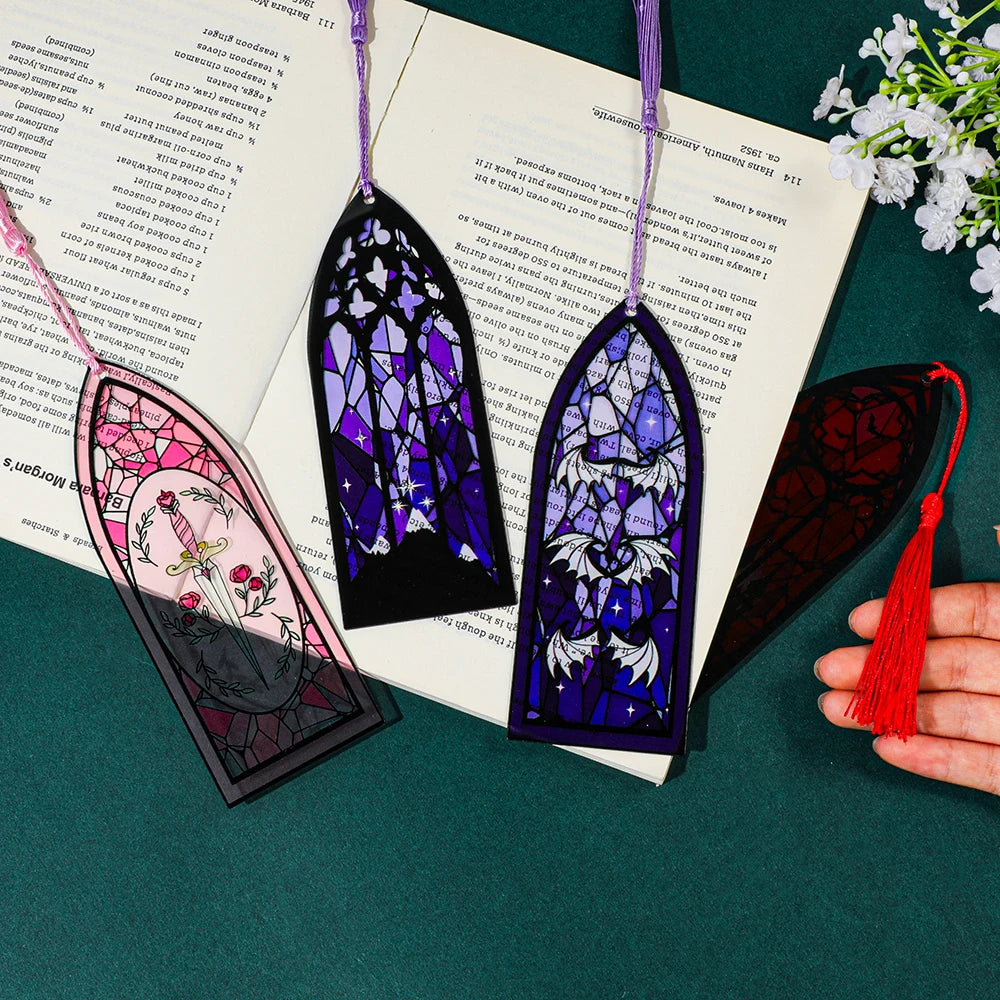 Stained Glass Gothic Bookmarks
