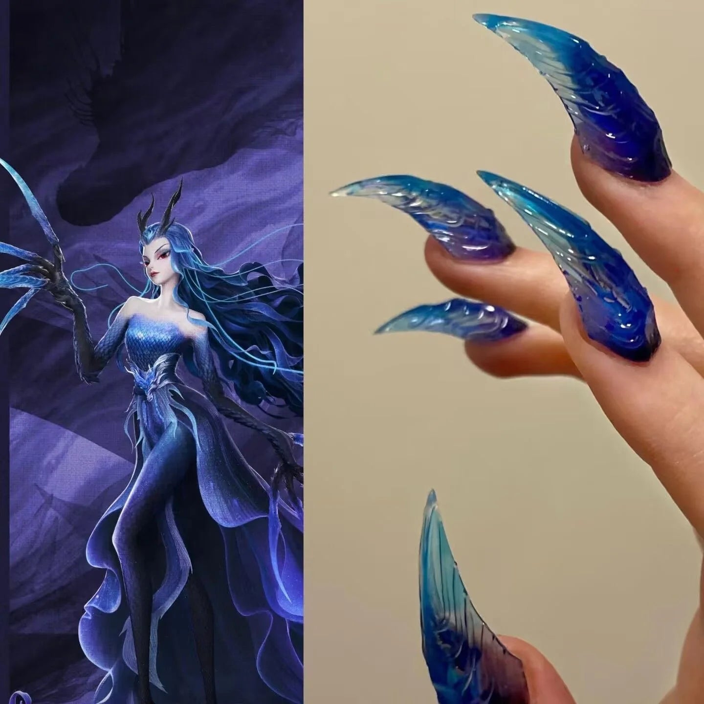 Frozen Venom 🩵 Sculpted Ice Claws