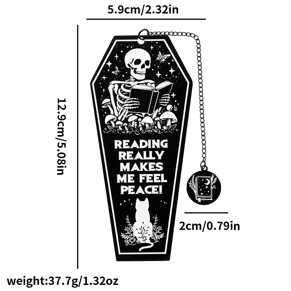 Peaceful Reader’s Coffin Bookmark Set