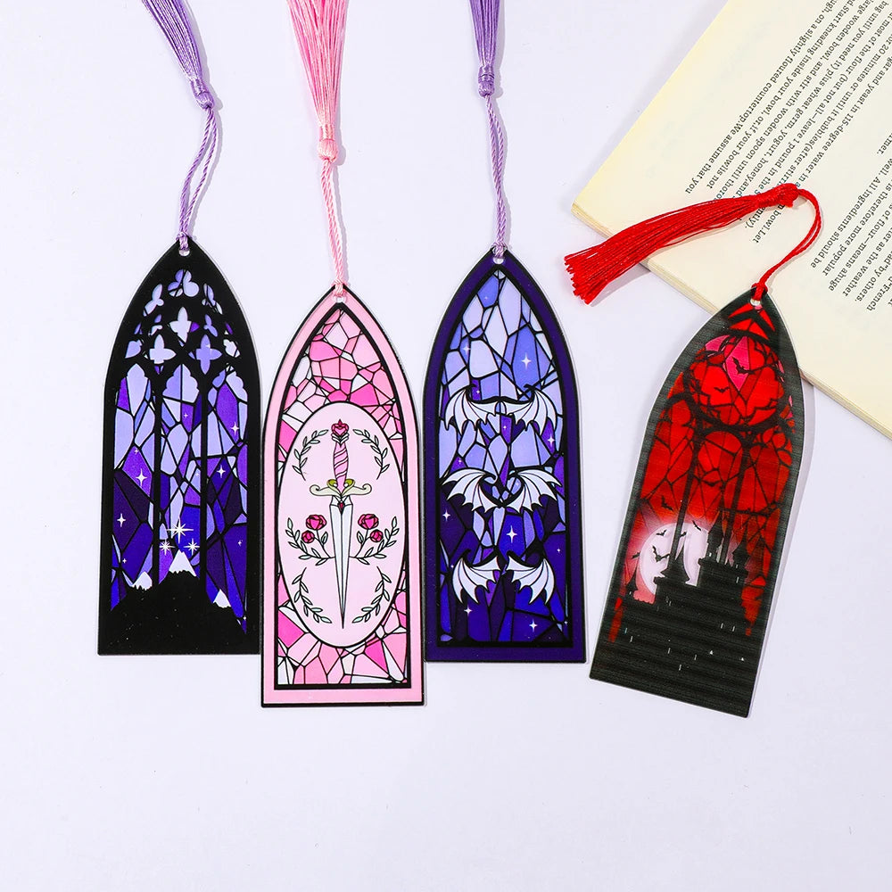 Stained Glass Gothic Bookmarks