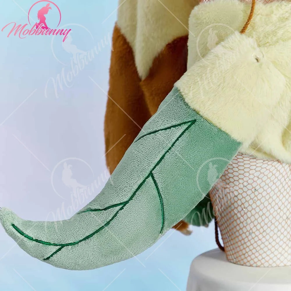 Leafeon Inspired Cosplay Set – Fuzzy Paw Hoodie and Lingerie Outfit