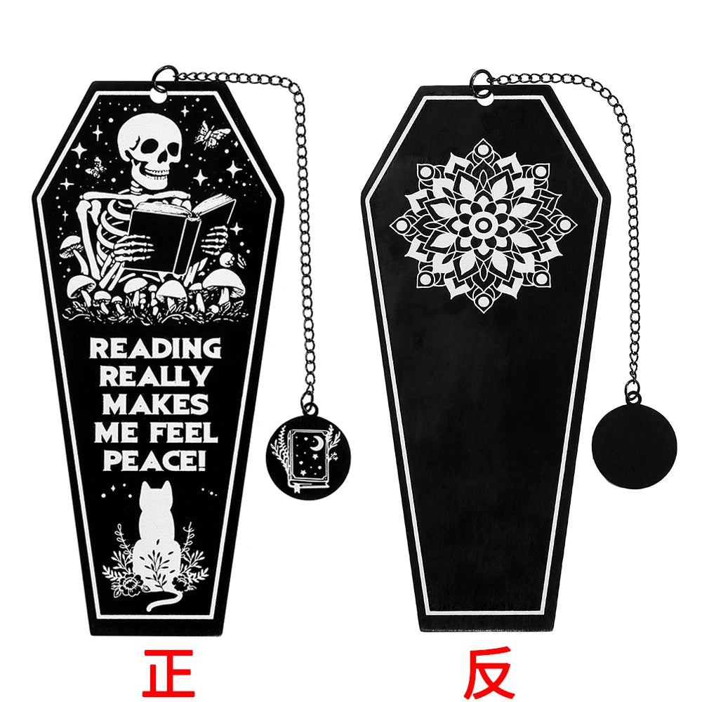 Peaceful Reader’s Coffin Bookmark Set
