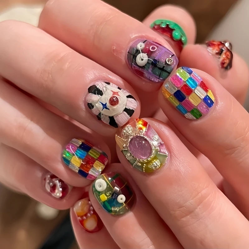 Patchwork Playground Nails
