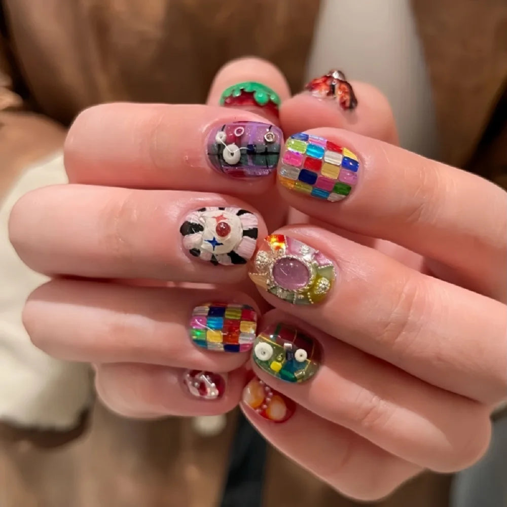 Patchwork Playground Nails