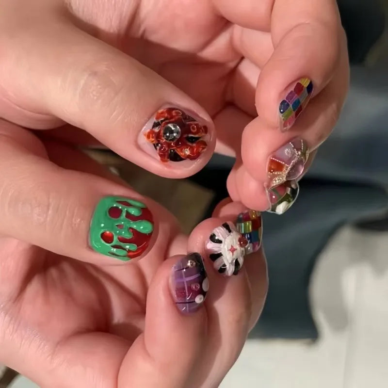 Patchwork Playground Nails