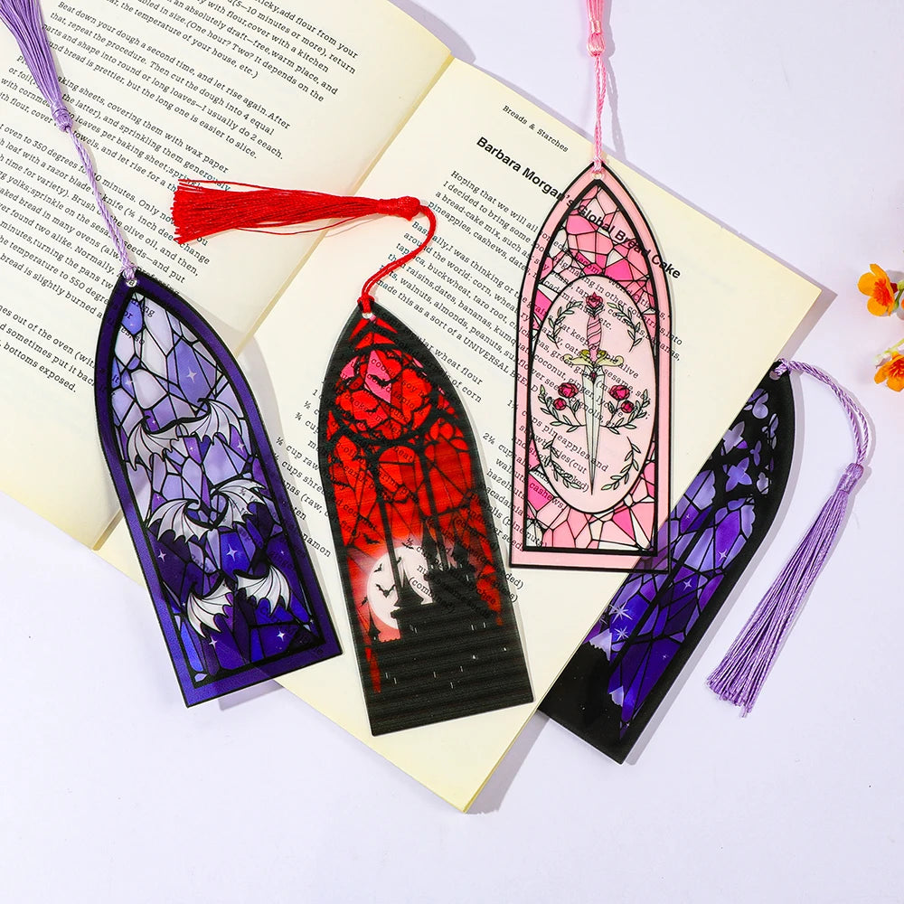Stained Glass Gothic Bookmarks