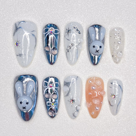 🌙 Bunnies in the Snowglobe ❄️🐰