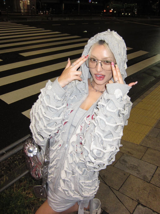 Moonlit Moth Cocoon Hoodie