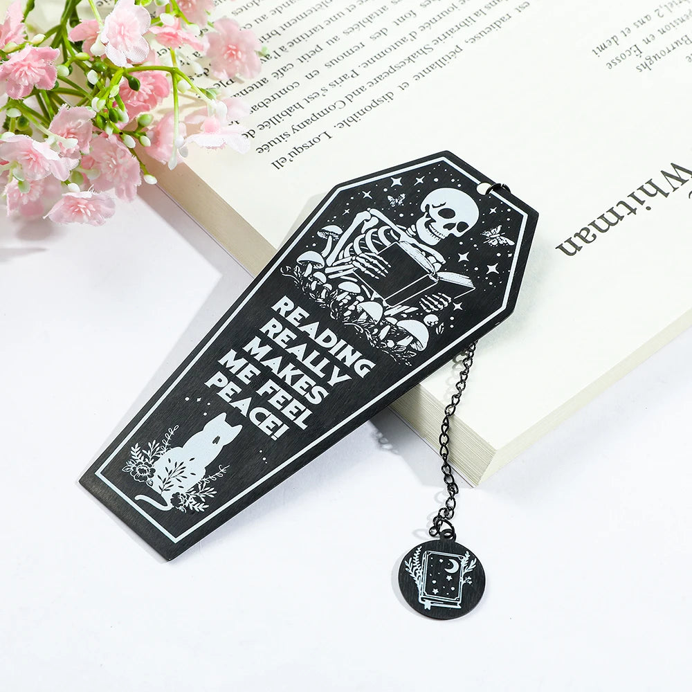 Peaceful Reader’s Coffin Bookmark Set
