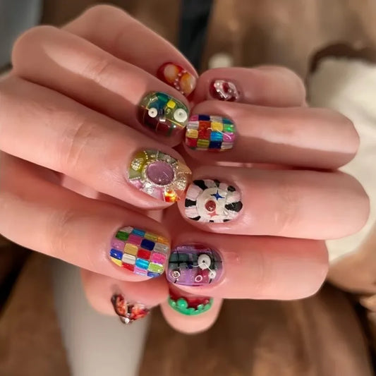 Patchwork Playground Nails