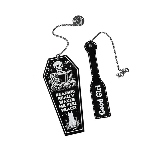 Peaceful Reader’s Coffin Bookmark Set